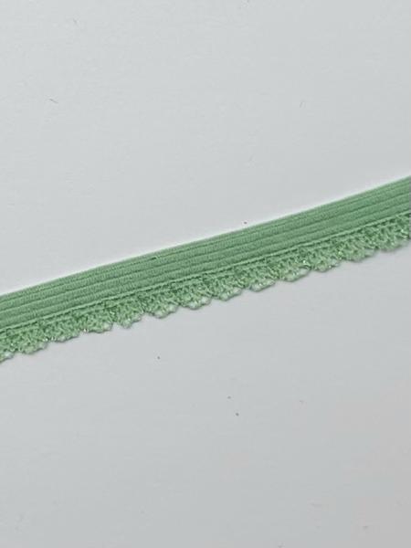 Elastische Spitze Blumenkante mint 11mm